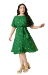 Unique Vintage Plus Size 1930s Swing Dress In Brown