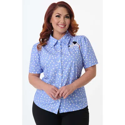 Unique Vintage Plus Size 1940s Collared Blouse
