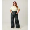 Unique Vintage Plus Size 1940s Ginger Wide Leg Pants In Blue