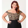 Unique Vintage Plus Size 1950s Maraschino Top In Brown