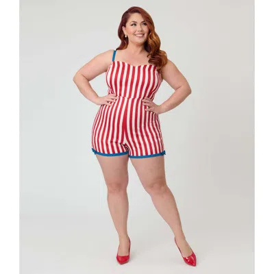 Unique Vintage Plus Size 1960s Ossining Romper In Multi