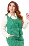 UNIQUE VINTAGE UNIQUE VINTAGE PLUS SIZE 1960S SCOOP NECK VEST