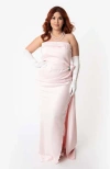 Unique Vintage Plus Size Enchanted Evening Gown In Pink