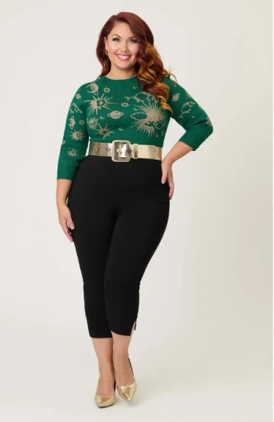 Unique Vintage Plus Size Minou Sweater In Green