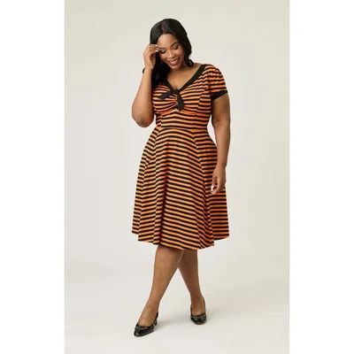 Unique Vintage Plus Size Natalie Swing Dress In Multi