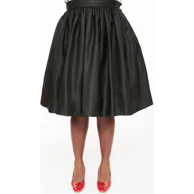 UNIQUE VINTAGE UNIQUE VINTAGE PLUS SIZE PRINTED WOVEN GELLAR SWING SKIRT 