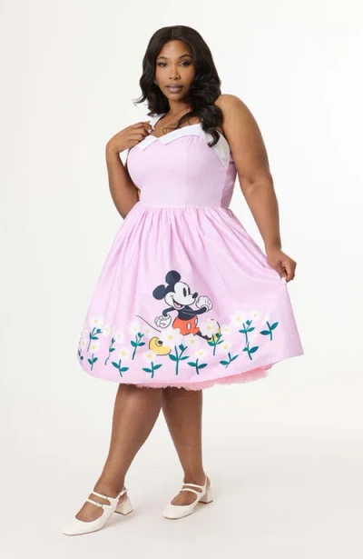 Unique Vintage Plus Size Rachel Swing Dress In Purple