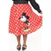 Unique Vintage Plus Size Retro Style High Waist Vivien Swing Skirt In Red White Dots