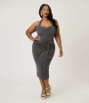 Unique Vintage Plus Size Romper & Sarong Set In Gray