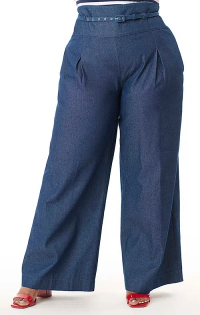 Unique Vintage Plus Size Wide Leg Pleated Pants