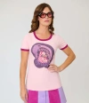 Unique Vintage Ringer Graphic Tee In Pink