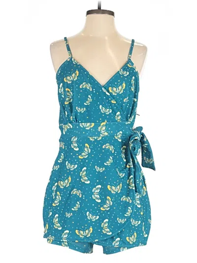 Pre-owned Unique Vintage Romper In Blue