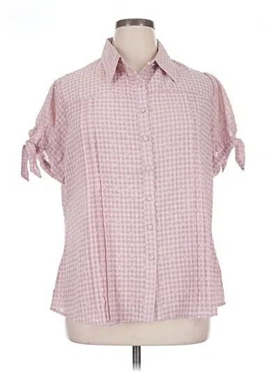 Pre-owned Unique Vintage Short Sleeve Polo Shirt In Pink
