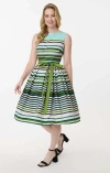 Unique Vintage Sleeveless Belted Swing Dress