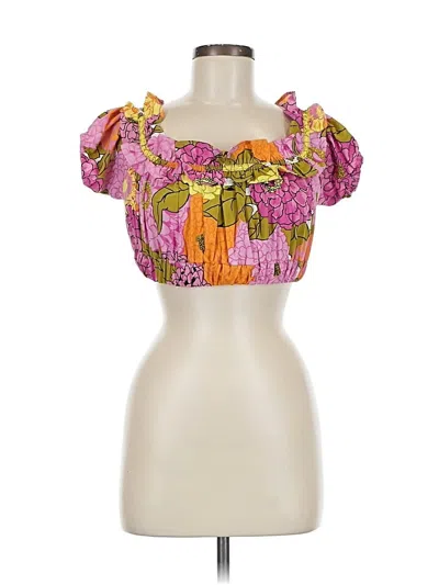 Pre-owned Unique Vintage Sleeveless Blouse In Pink