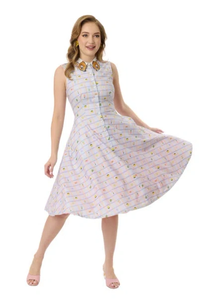Unique Vintage Sleeveless Darlene Dress In Lavender