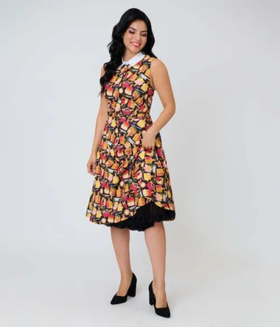 Unique Vintage Sleeveless Darlene Dress In Multi