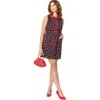 Unique Vintage Sleeveless Shift Dress In Black