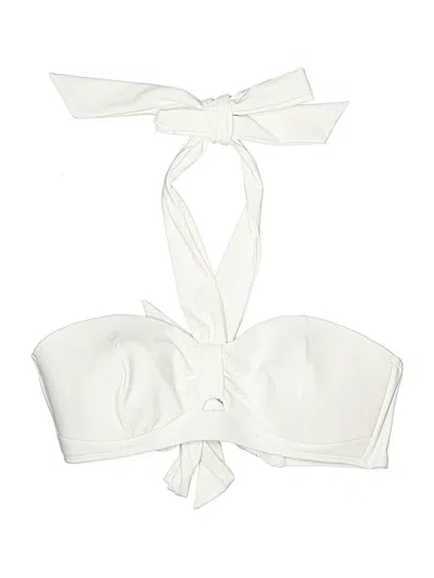Pre-owned Unique Vintage Swimsuit Top Ivory Swimwear