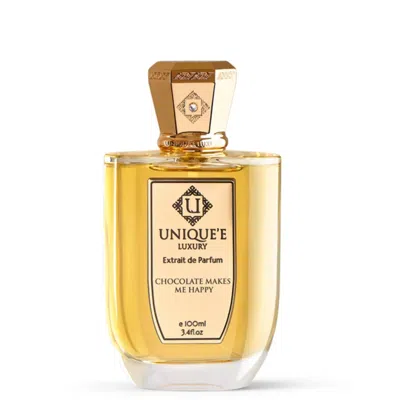Unique'e Luxury Unisex Chocolate Makes Me Happy Extrait De Parfum 3.4 oz Fragrances 8683923685091 In Neutral