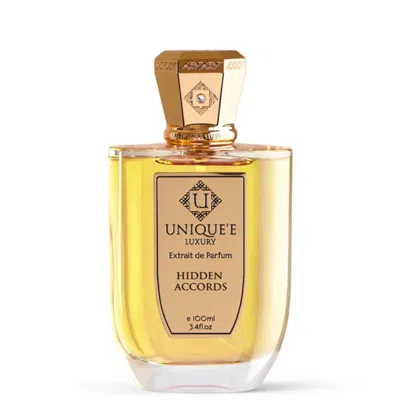 Unique'e Luxury Unisex Extrait De Parfum Hidden Accords Edp 3.4 oz Fragrances 8683923685046 In Yellow
