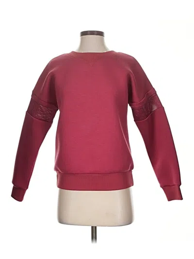 Pre-owned Uniquely Lorna Jane Long Sleeve T-shirt In Burgundy