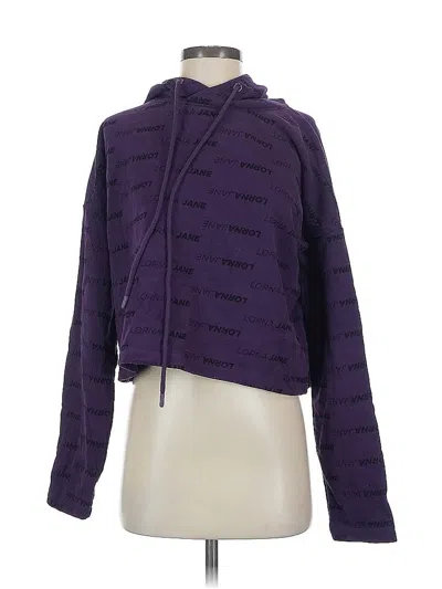 Pre-owned Uniquely Lorna Jane Pullover Hoodie In Purple