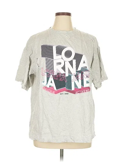 Pre-owned Uniquely Lorna Jane Short Sleeve T-shirt In Gray