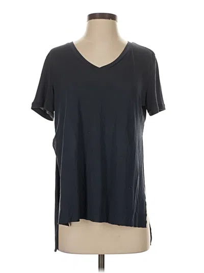 Pre-owned Uniquely Lorna Jane Short Sleeve Top Black V-neck Tops
