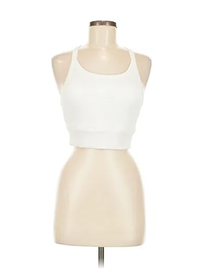 Pre-owned Uniquely Lorna Jane Sleeveless Top Ivory Halter Neckline Tops In White