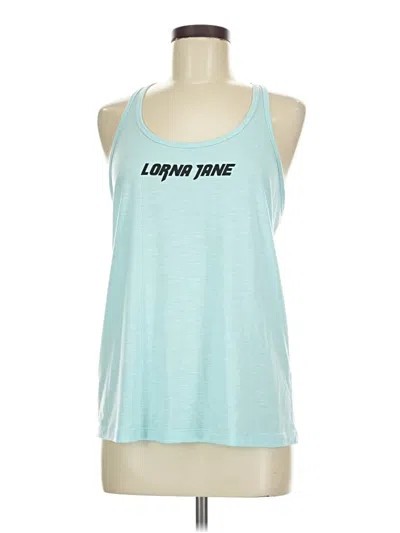 Pre-owned Uniquely Lorna Jane Tank Top Blue Halter Neckline Tops