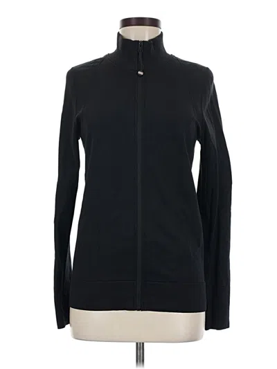 Pre-owned Uniquely Lorna Jane Track Jacket In Black