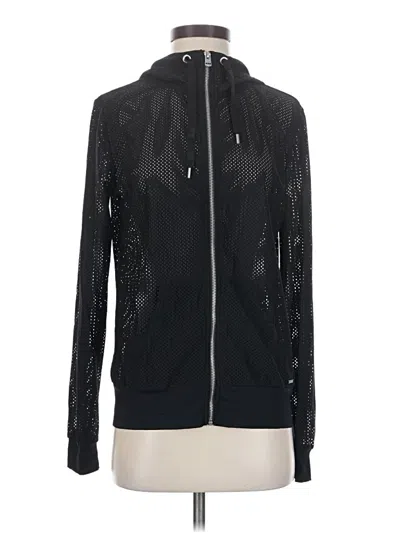 Pre-owned Uniquely Lorna Jane Track Jacket In Black