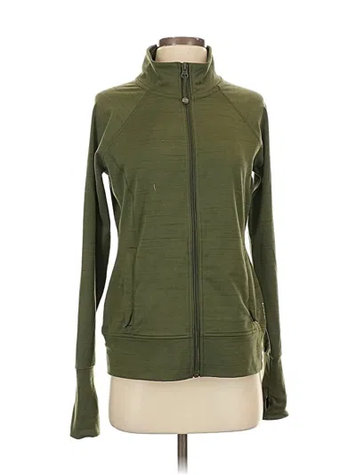Pre-owned Uniquely Lorna Jane Track Jacket In Green