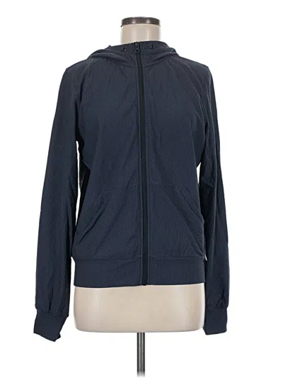 Pre-owned Uniquely Lorna Jane Zip Up Hoodie In Blue