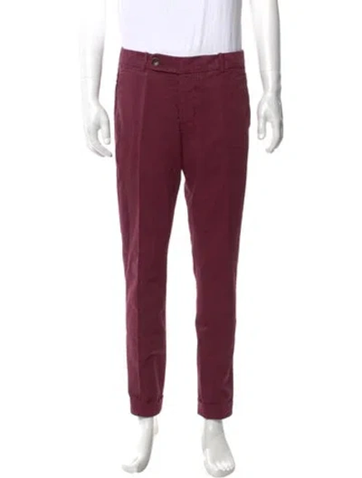 Pre-owned Unis Chinos In Burgundy