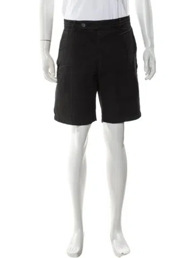 Pre-owned Unis Flat Front Shorts In Black