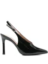 Unisa 90mm Slingback Patent-leather Heeled Pumps In Black