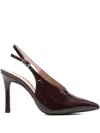 Unisa 90mm Slingback Pointed-toe Heeled Pumps In Brown