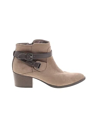 Pre-owned Unisa Ankle Boots In Tan