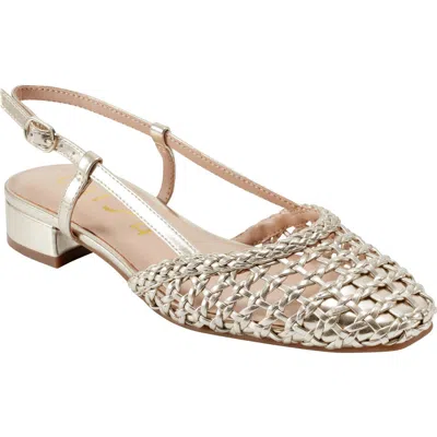 Unisa Braided Kitten Heel Slingback Ballet Flat