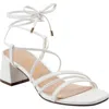 Unisa Faux Leather Block Heel Sandal