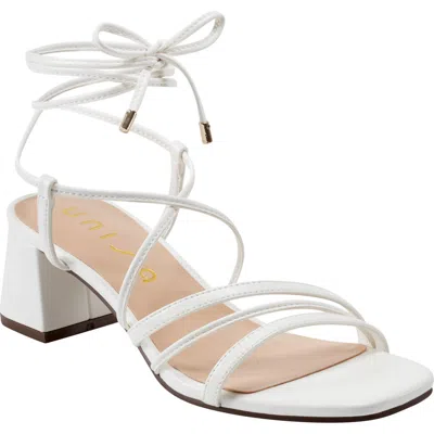 Unisa Faux Leather Block Heel Sandal