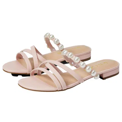Unisa Kaiden Sandals Pink Pearls Open Toe Slip On Strappy Jobb735