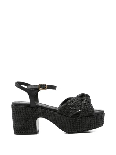 Unisa Kasidi Knot-detail Sandals In Black