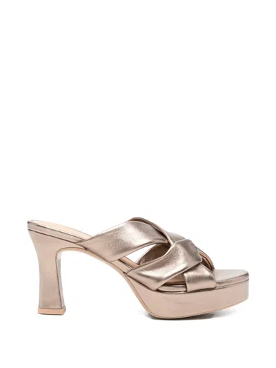 Unisa Ocan Woven Platform Leather Sandals In Neutral