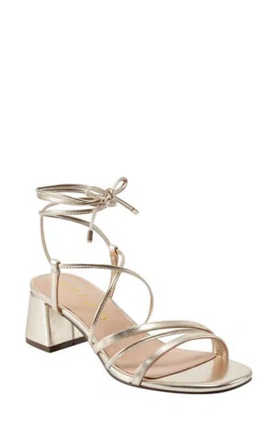 Unisa Platino Faux Leather Block Heel Sandal