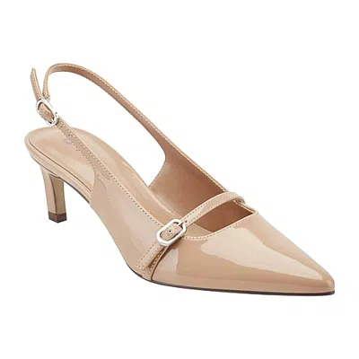 Unisa Takala Womens Pointed Closed Toe Sculptural Heel Pumps In Beige