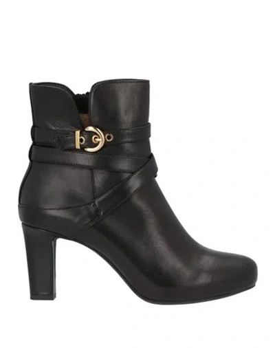 Unisa Woman Ankle Boots Black Size 5 Leather