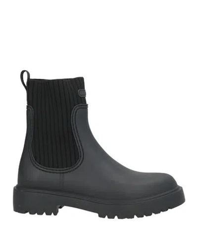Unisa Woman Ankle Boots Black Size 8 Textile Fibers